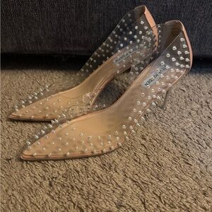 Steve Madden Clear Studded Heels